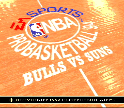 NBA Pro Basketball '94 - Bulls vs Suns (Japan) Title Screen